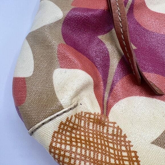 Fossil Key Per Coated Canvas Crossbody Shoulder Bag Floral Multicolor - Picture 6 of 13